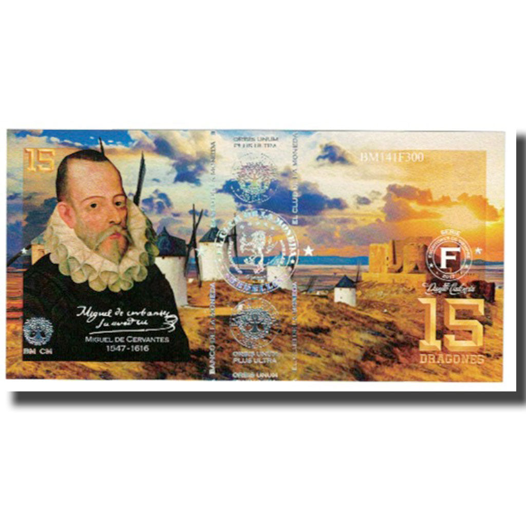 Geldschein, Kolumbien, Tourist Banknote, 15 DRAGONES EL CLUB DE LA MONEDA