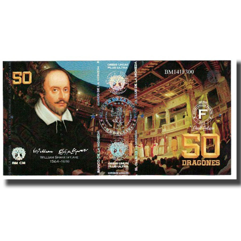 Banknote, Colombia, Tourist Banknote, 50 DRAGONES EL CLUB DE LA MONEDA MEDELLIN