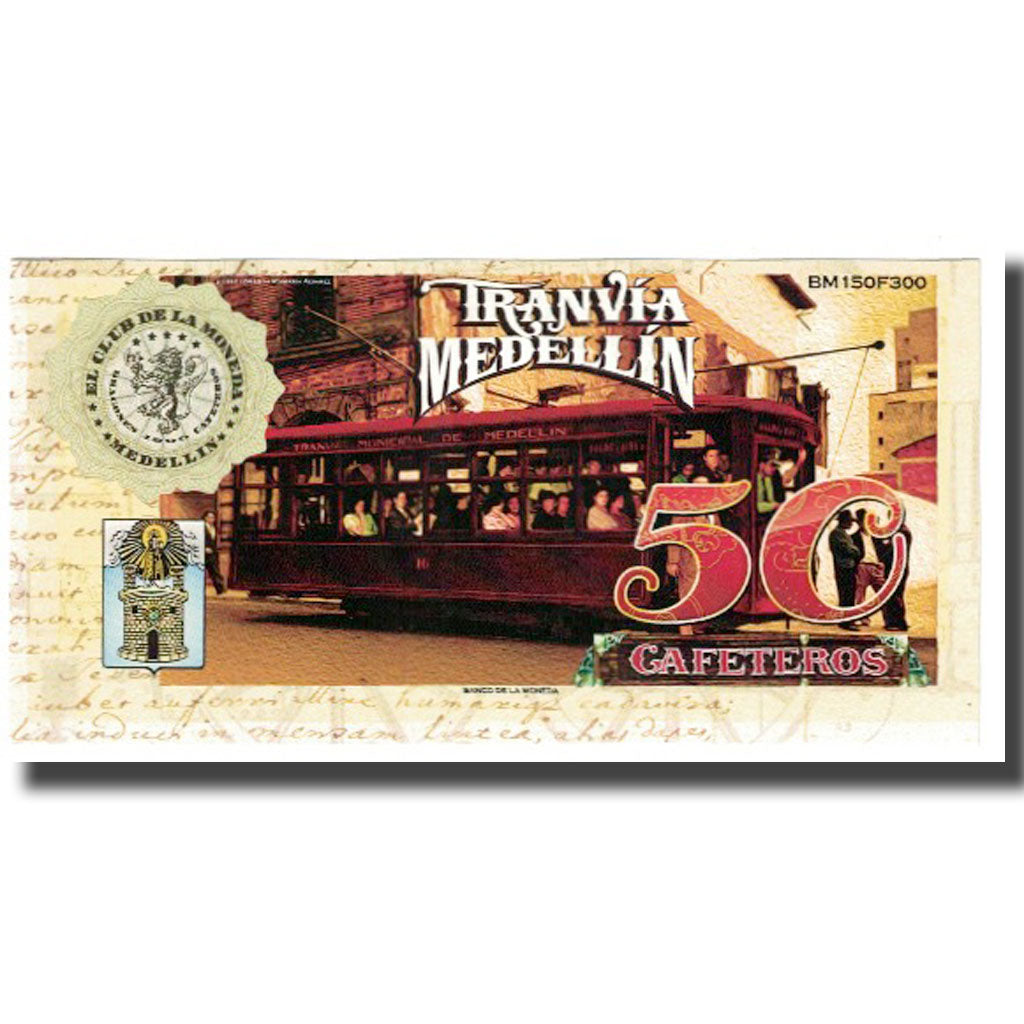 Banknot, Colombia, Tourist Banknote, Undated, Undated, 50 CAFETERIOS EL CLUB DE