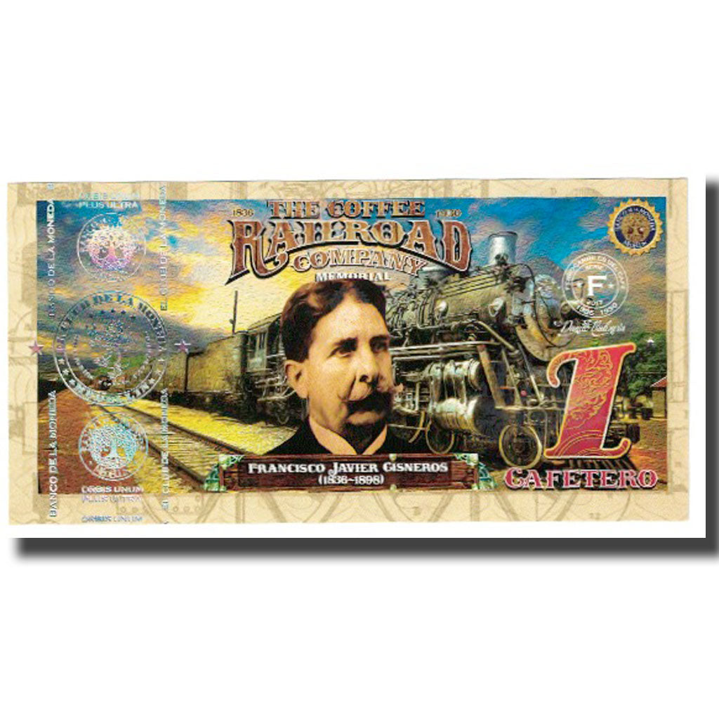 Banknote, Colombia, Tourist Banknote, 1 CAFETEROS THE COFFE RAILROAD COMPANY