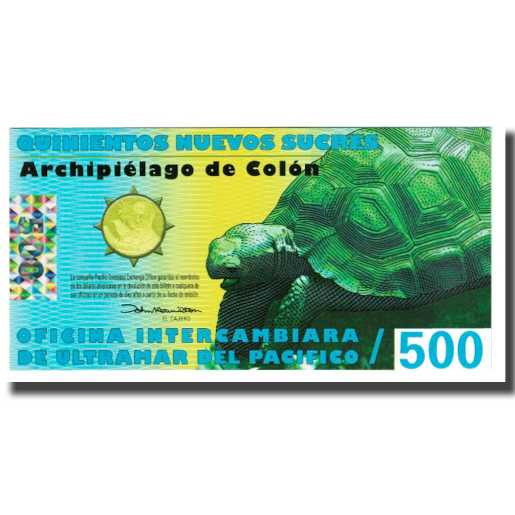 Banknote, Ecuador, 500 Sucres, 2009, 2009-02-12, ISLAS GALAPAGOS, UNC(65-70)