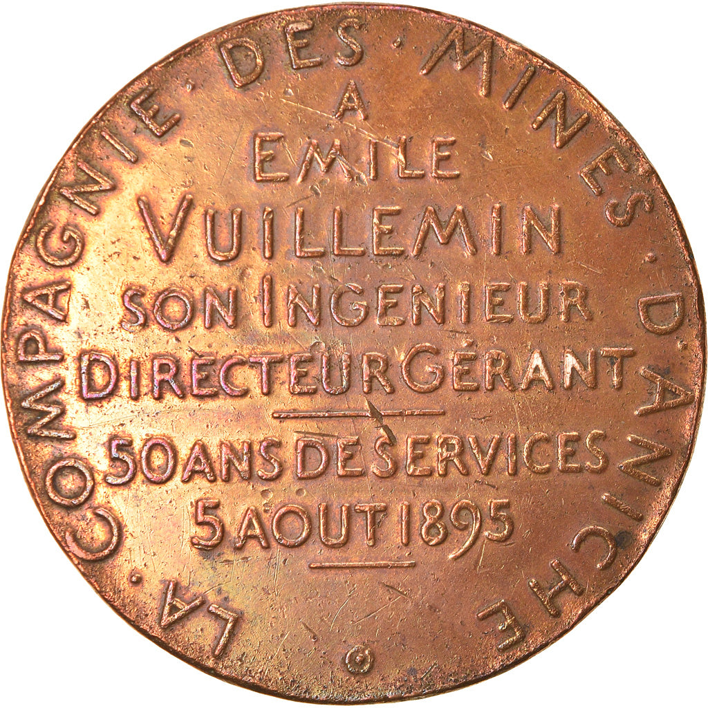 France, Médaille, Emile Vuillemin, Compagnie des Mines d'Aniche, 1895