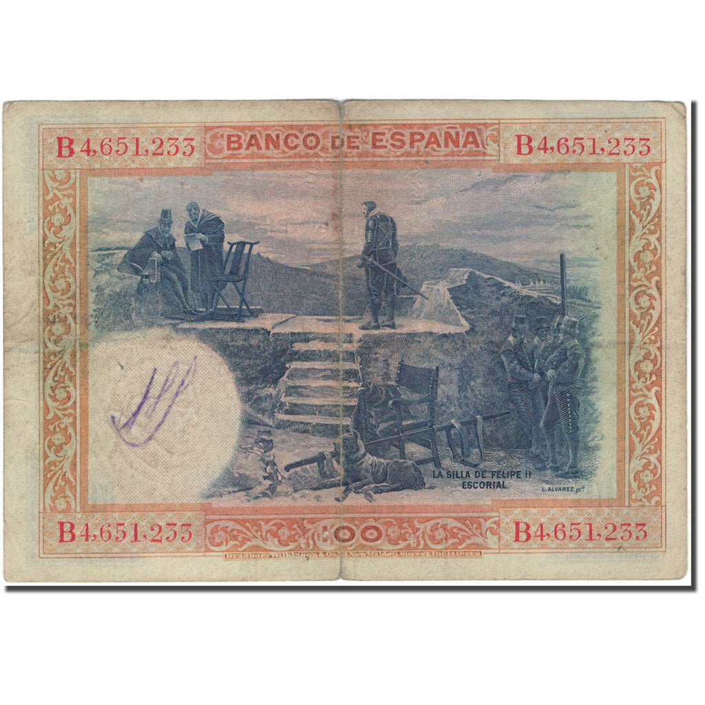 Banconote, Spagna, 100 Pesetas, 1925, 1925-07-01, KM:69a, B+