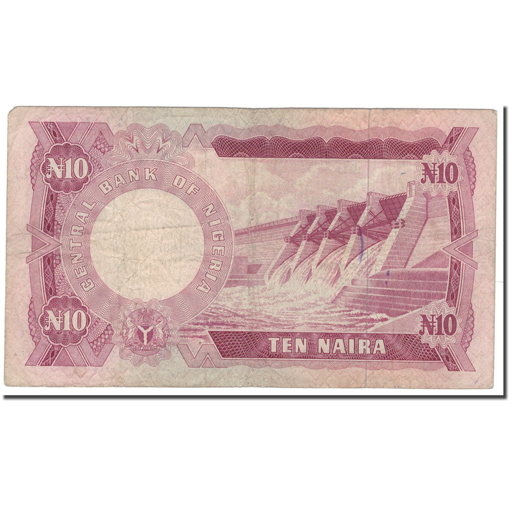 Banknote, Nigeria, 10 Naira, KM:17a, F(12-15)