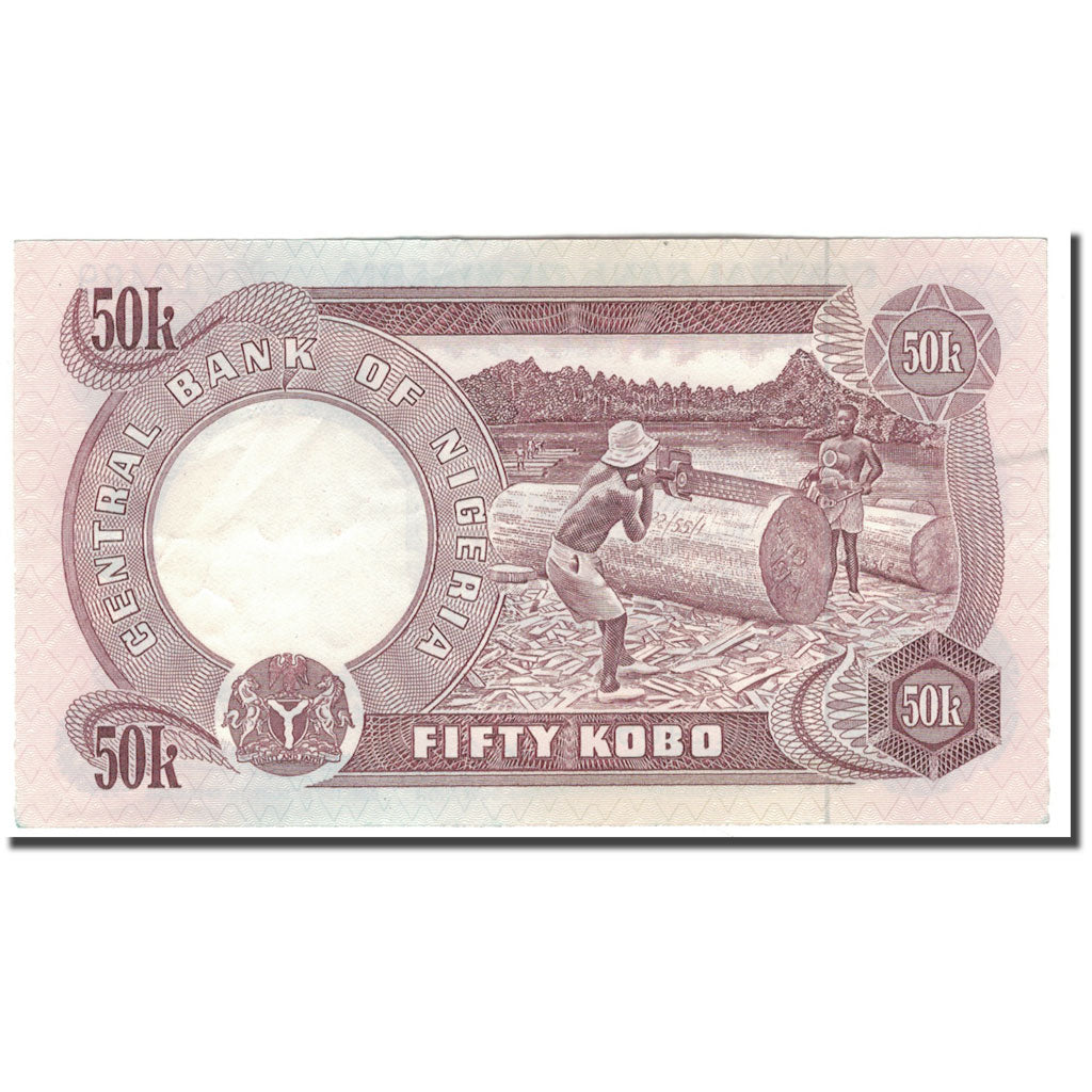 Banknote, Nigeria, 50 Kobo, KM:14d, AU(55-58)