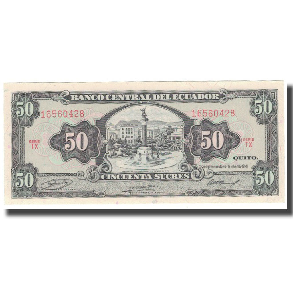 Banknote, Ecuador, 50 Sucres, 1984, 1984-09-05, KM:122a, UNC(65-70)