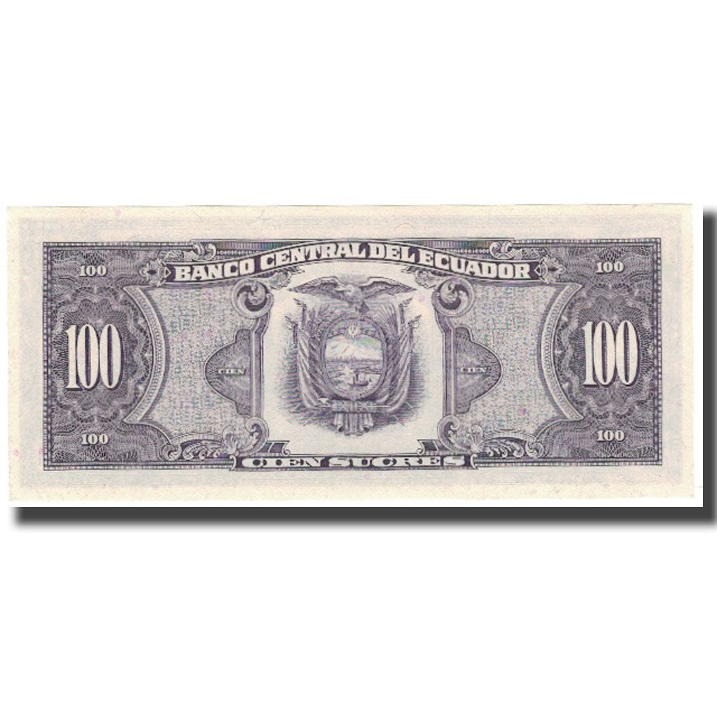 Banknot, Ekwador, 100 Sucres, 1986, 1986-04-29, KM:123, UNC(65-70)
