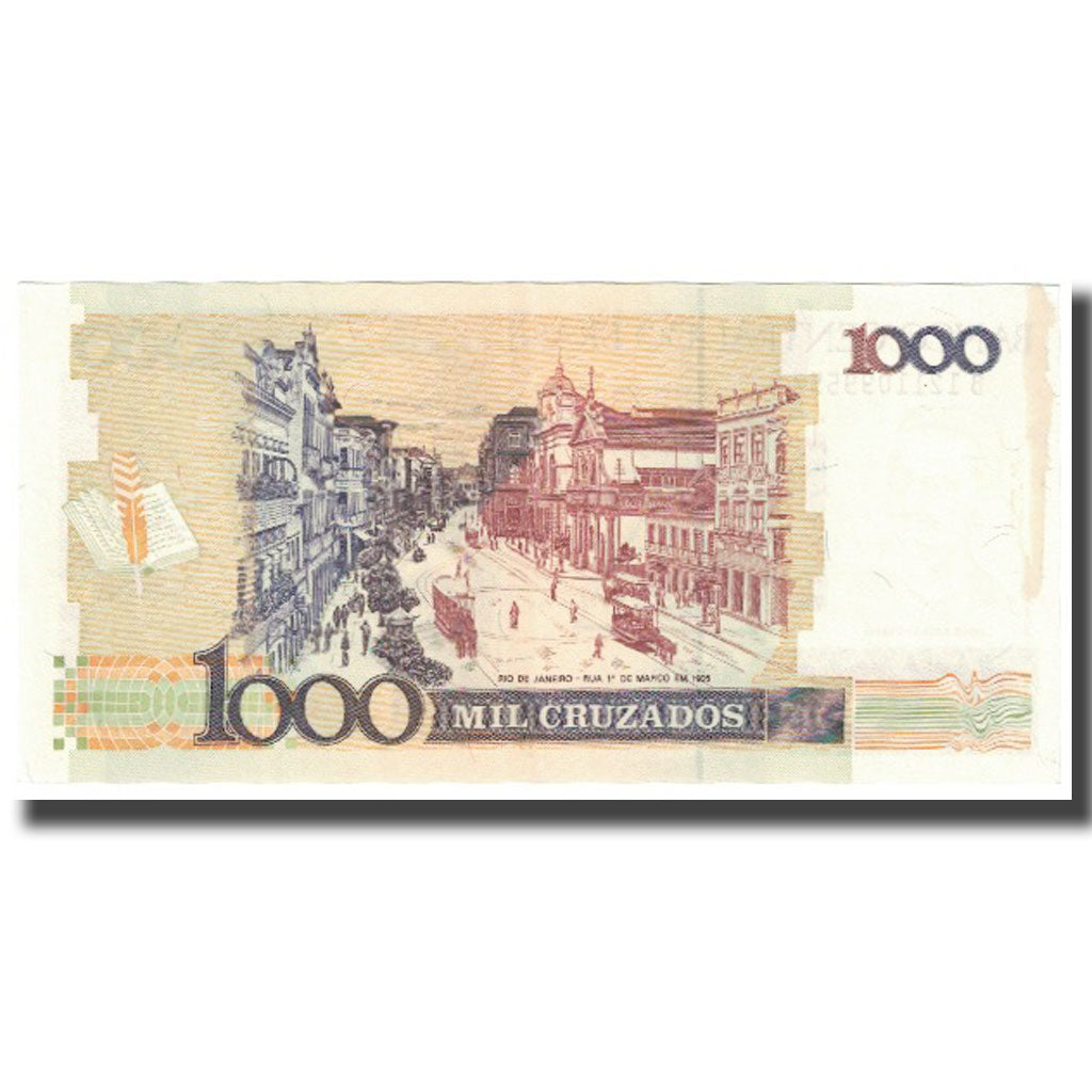 Biljet, Brazilië, 1 Cruzado Novo on 1000 Cruzados, KM:216b, SPL