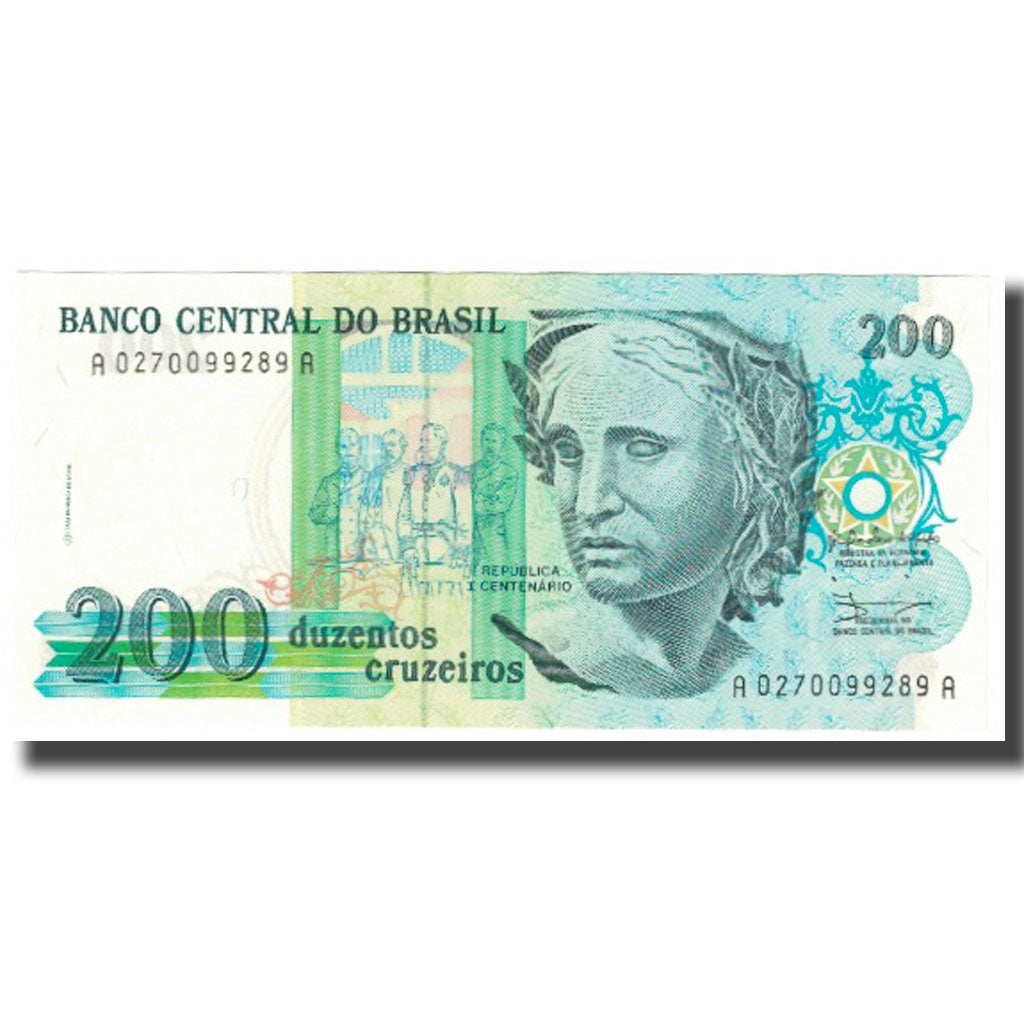 Banknote, Brazil, 200 Cruzados Novos, KM:221a, UNC(65-70)