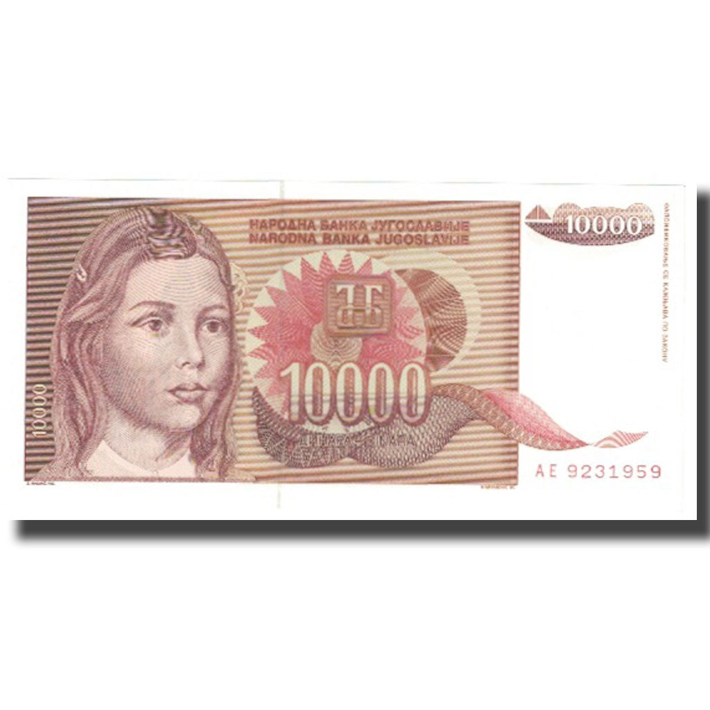 Banconote, Iugoslavia, 10,000 Dinara, 1992, KM:116b, FDS