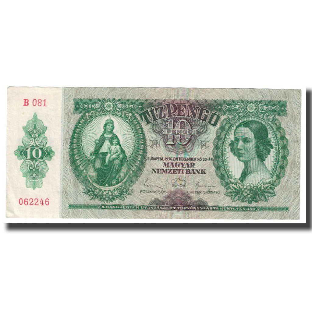 Billete, 10 Pengö, 1936, Hungría, 1936-12-22, KM:100, SC