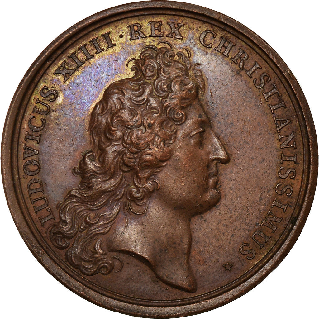 France, Medal, Louis XIV, 1668, Bronze, AU(50-53), Divo:105