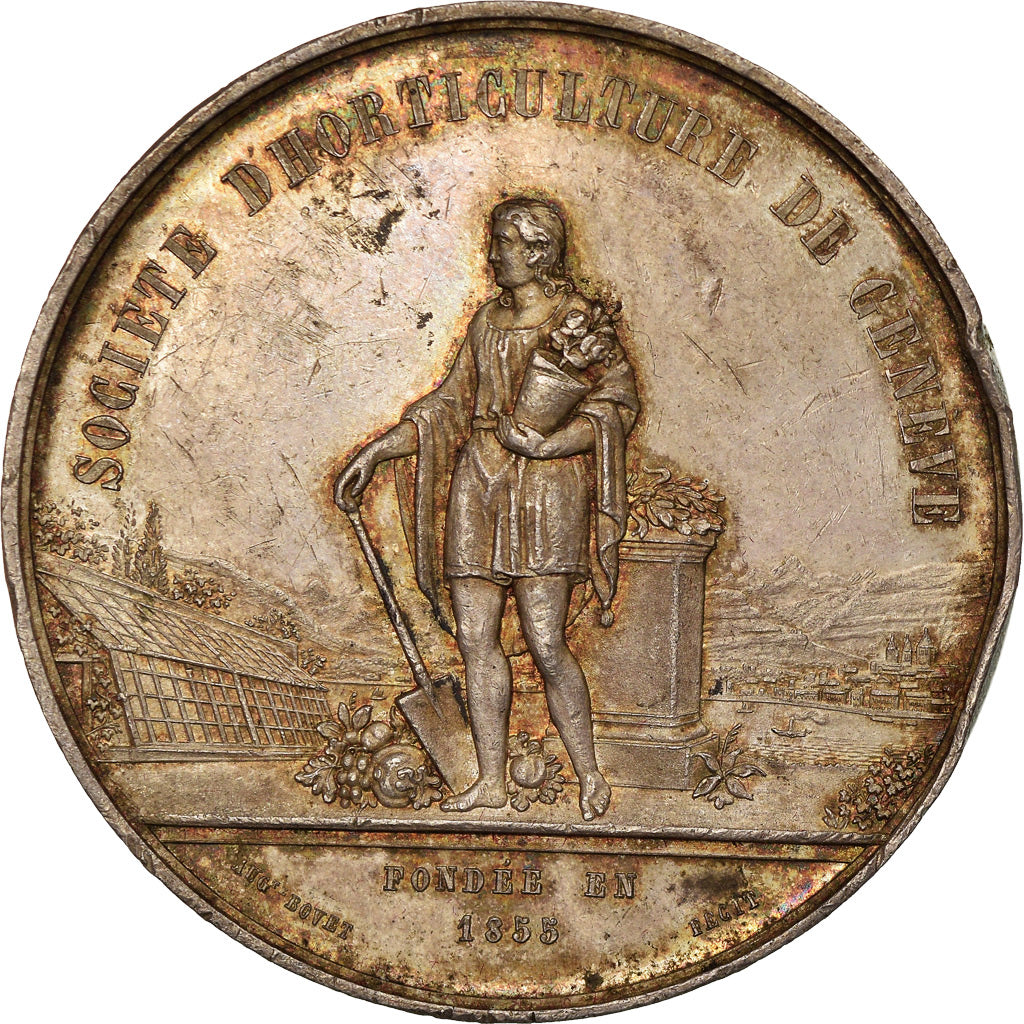 Szwajcaria, medal, 1909, Srebro, AU(50-53)