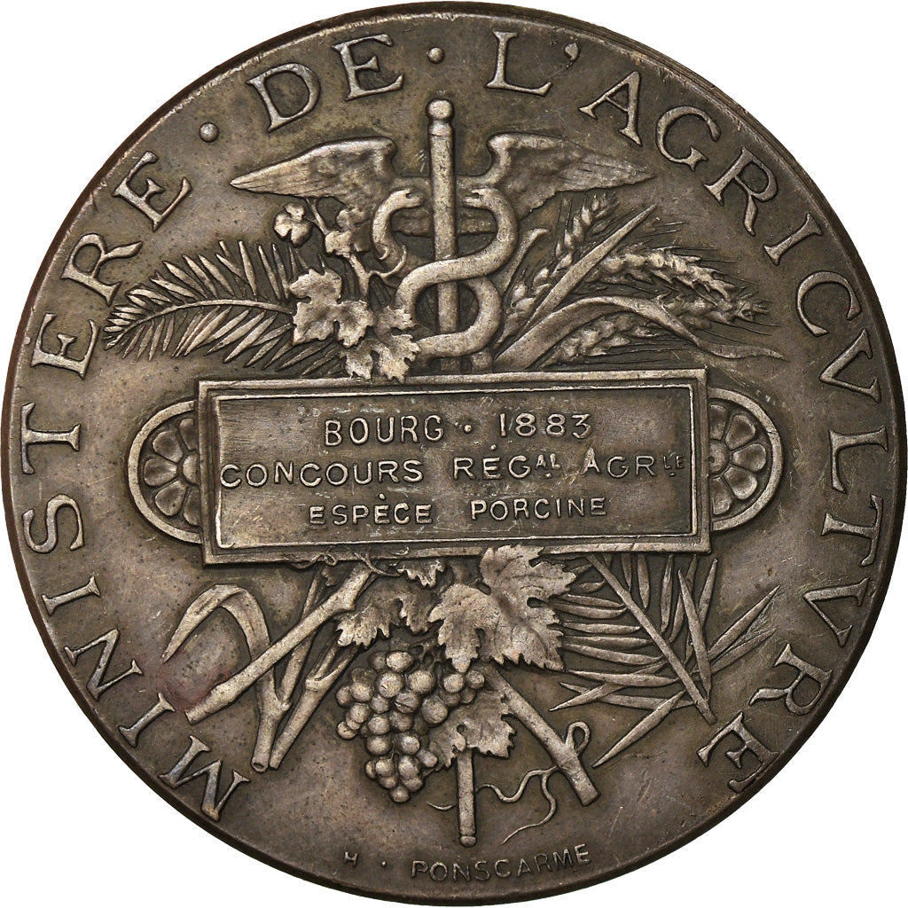 France, Médaille, French Third Republic, 1883, Argent, Ponscarme, TTB+