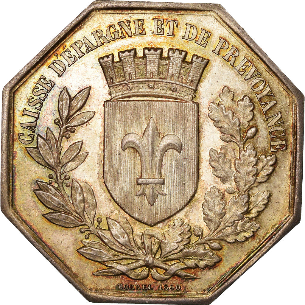 France, Médaille, Second French Empire, 1860, Argent, Borrel, SUP