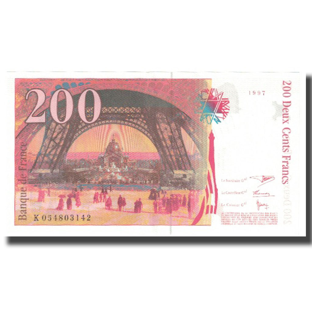 França, 200 Francs, Eiffel, 1997, UNC(65-70), Fayette:75.4b, KM:159b