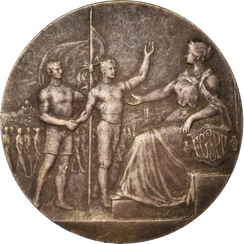 France, Médaille, French Third Republic, 1913, Bronze, TTB+