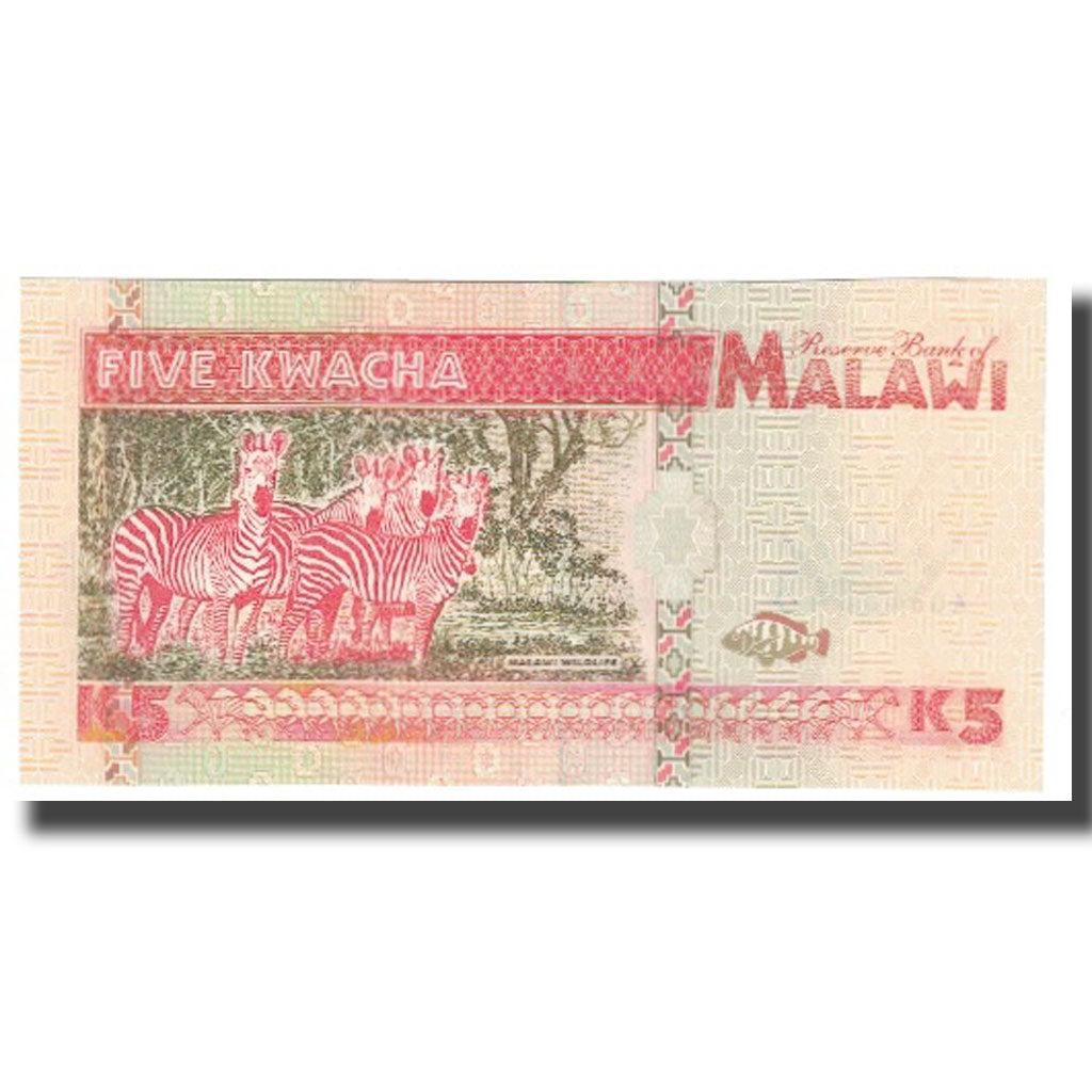 Banknot, Malawi, 5 Kwacha, 1998, 1998-06-01, KM:30, UNC(65-70)