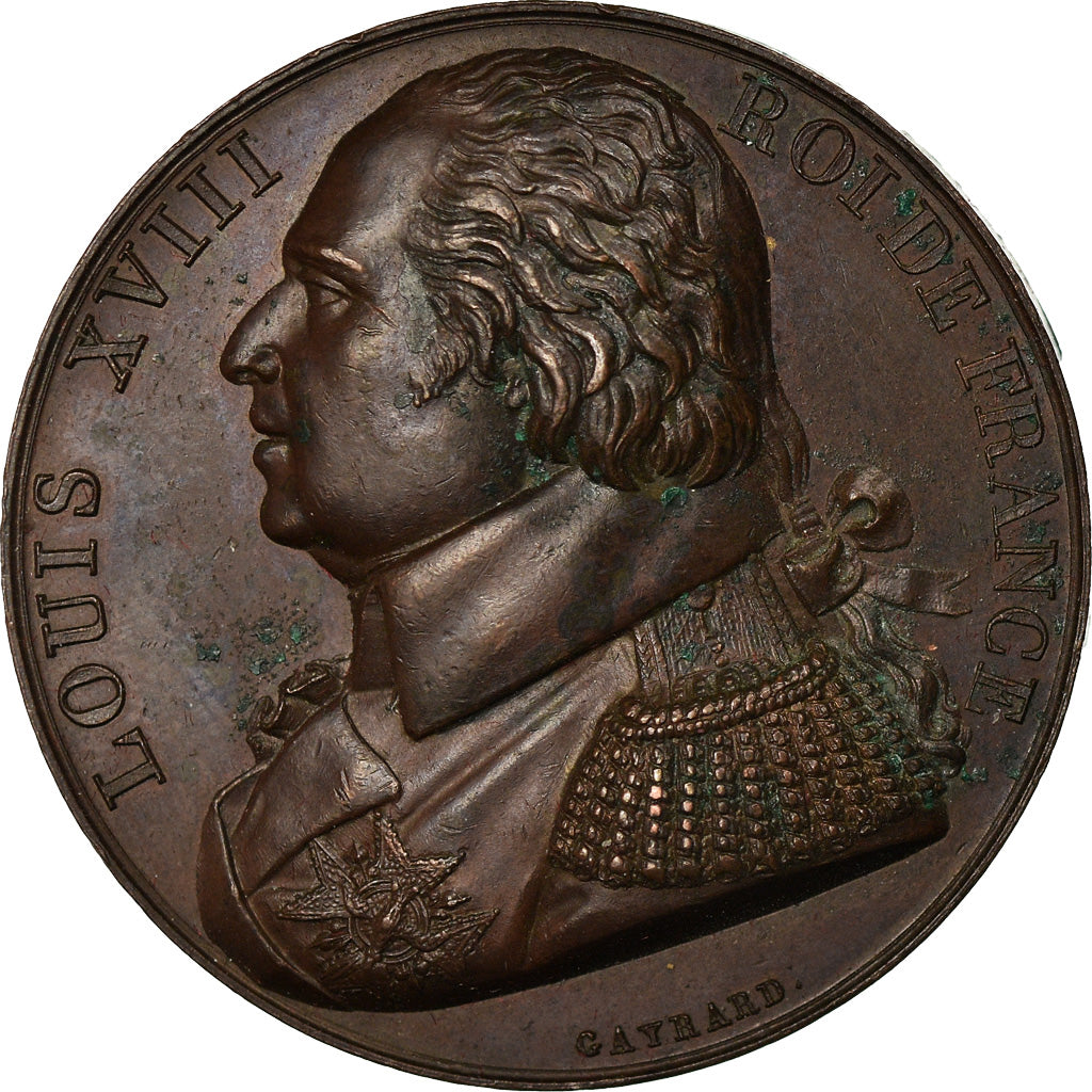 France, Médaille, Louis XVIII, 1816, Bronze, Gayrard, TTB+