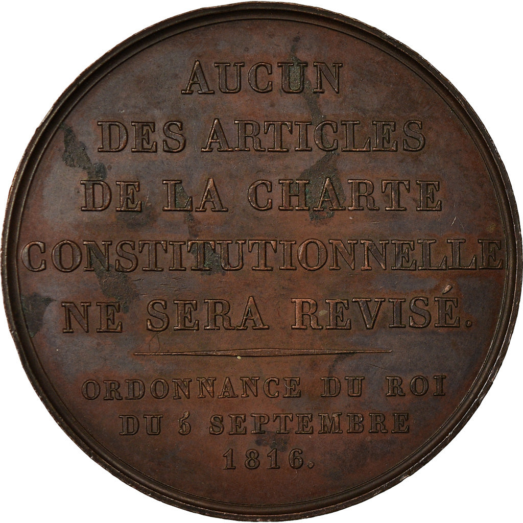 France, Médaille, Louis XVIII, 1816, Bronze, Gayrard, TTB+