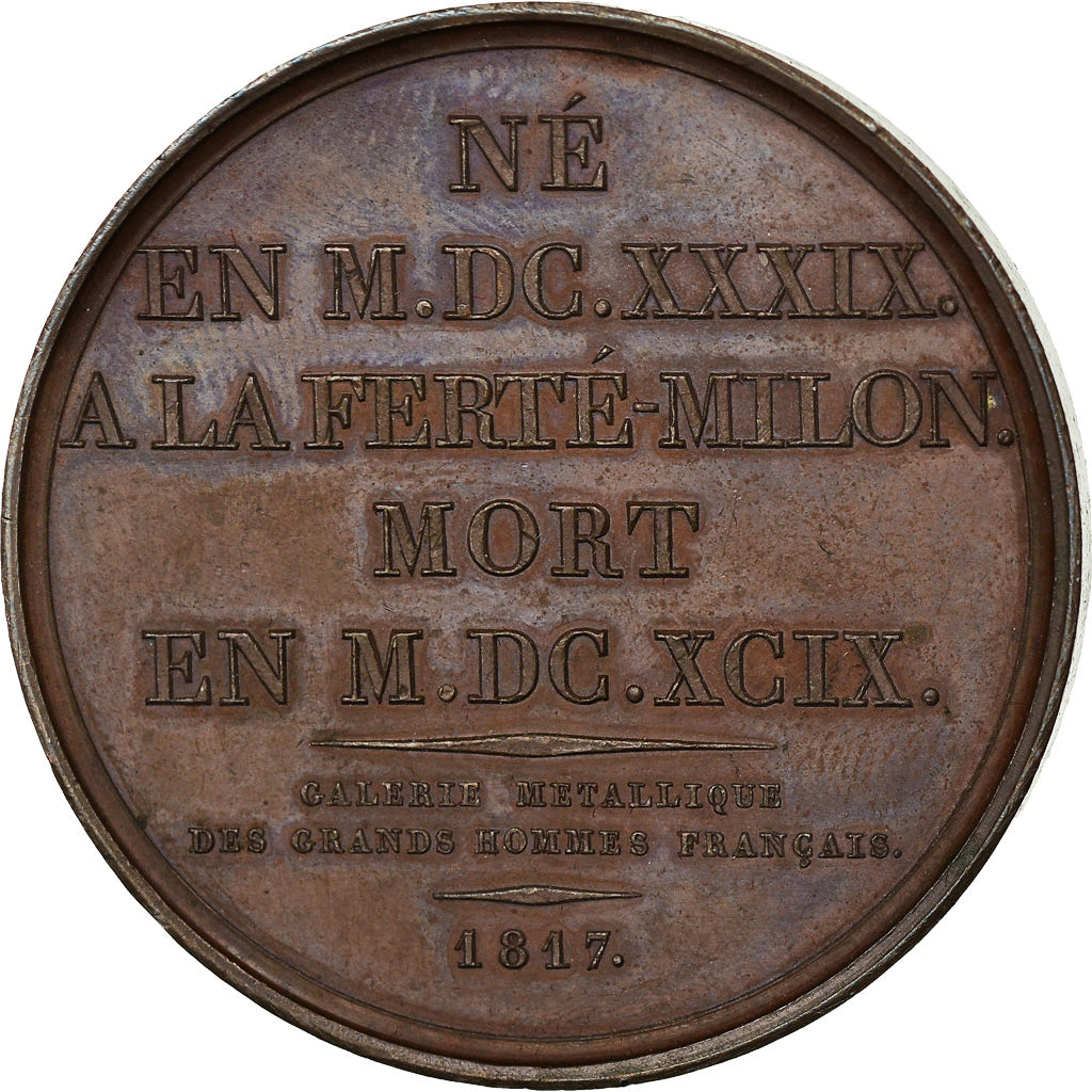 France, Medal, Louis XVIII, 1817, Bronze, Andrieu, AU(55-58)