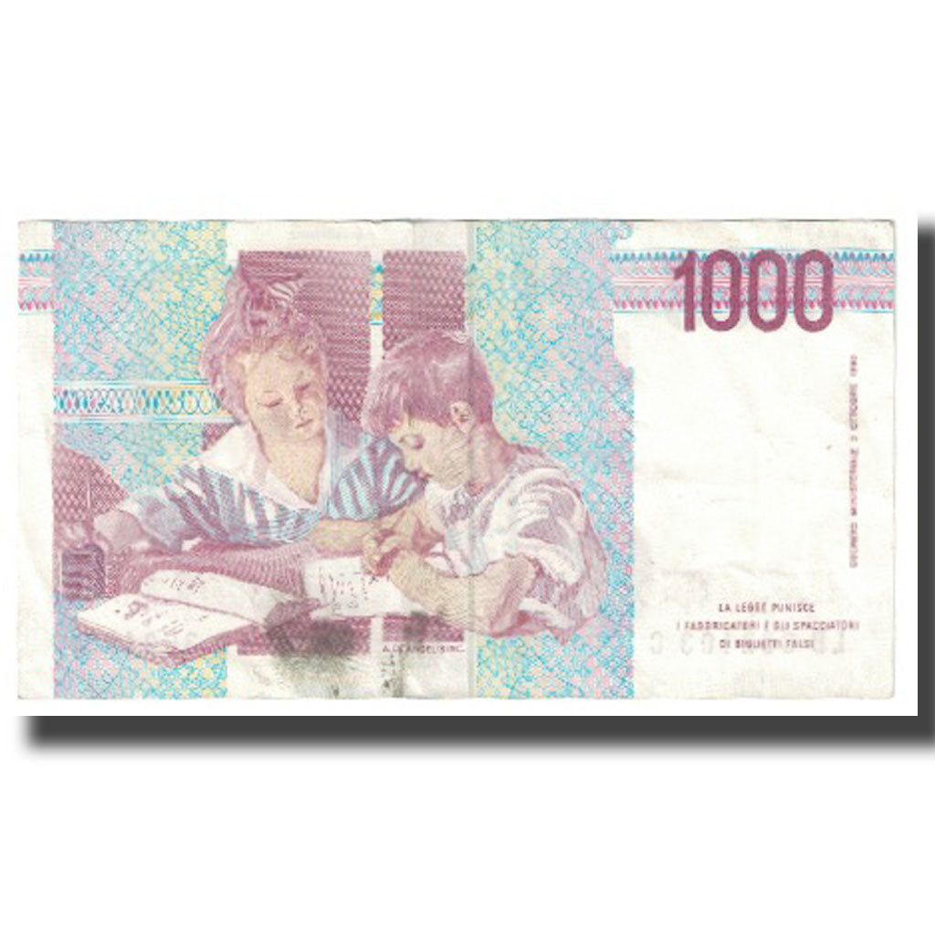 Biljet, Italië, 1000 Lire, 1990, 1990-10-03, KM:114a, SPL