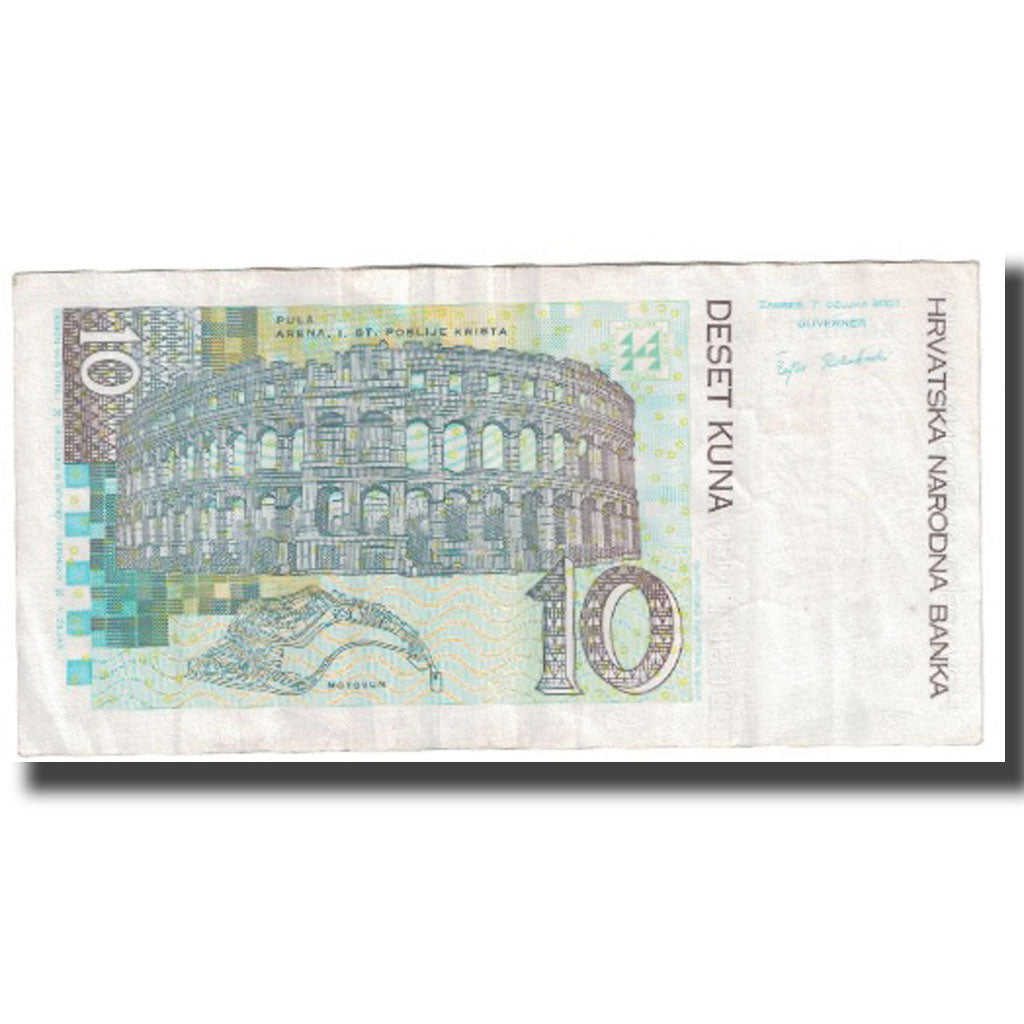 Banknote, Croatia, 10 Kuna, 2001, 2001-10-07, KM:38, VF(20-25)