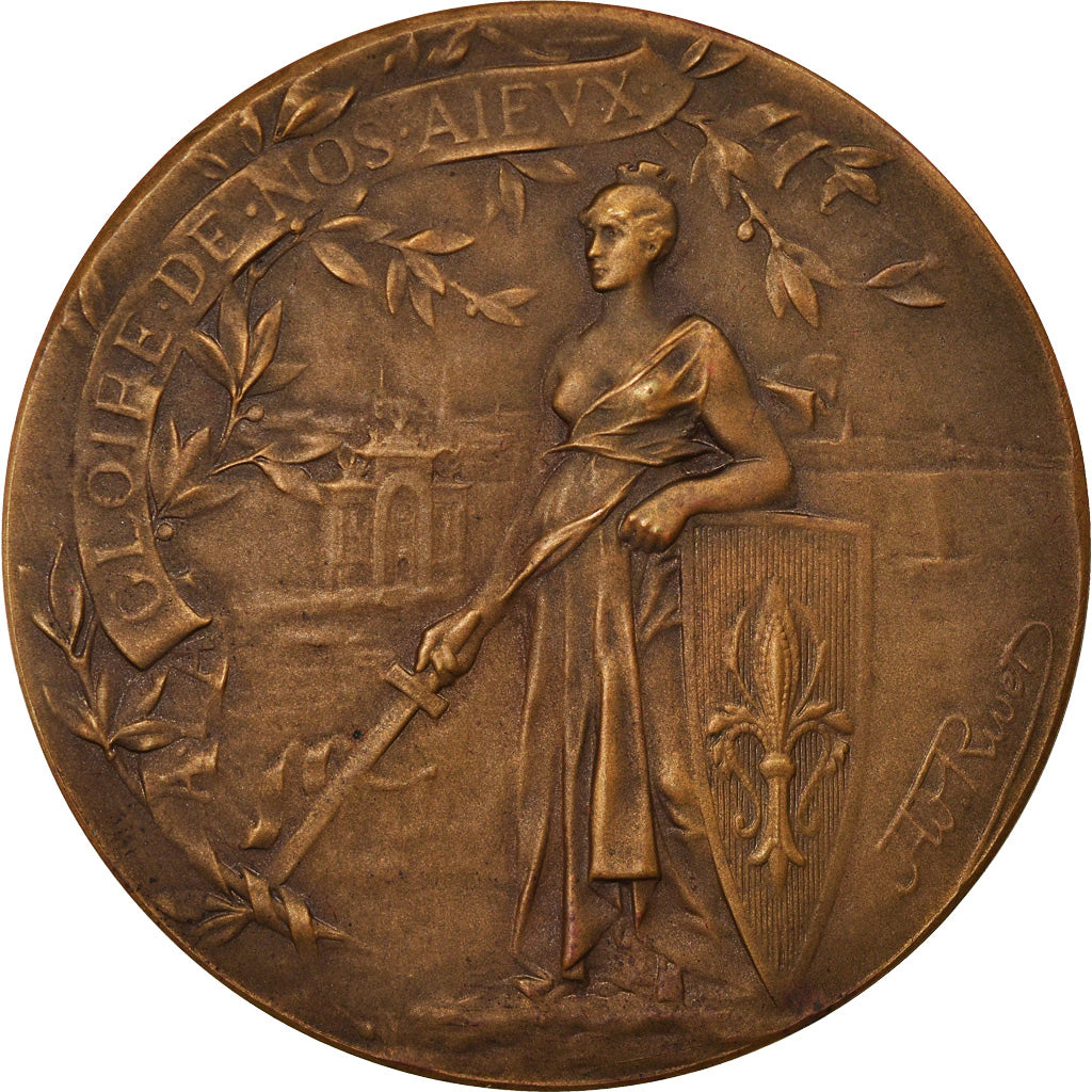 France, Médaille, French Third Republic, 1925, Bronze, Rivet, SUP