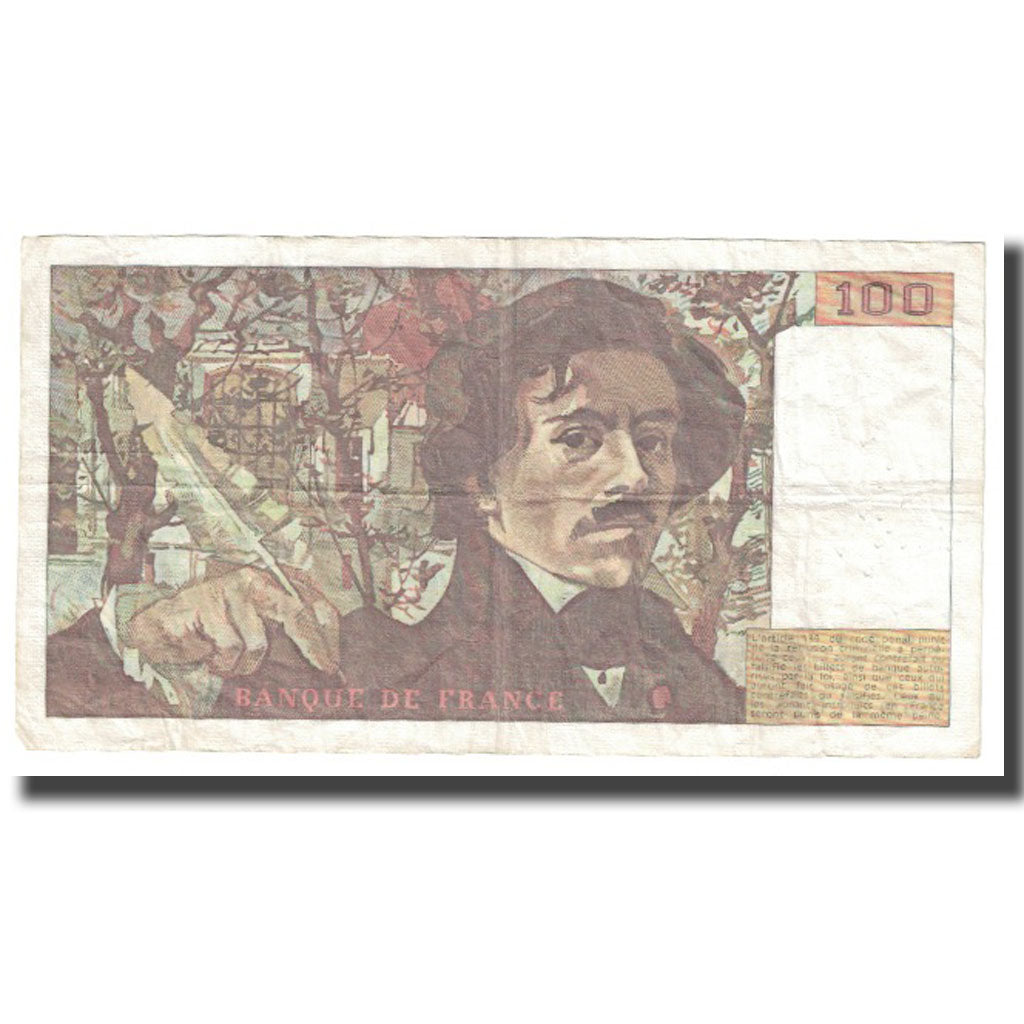 Francia, 100 Francs, Delacroix, 1979, BC, Fayette:69.02C, KM:154a