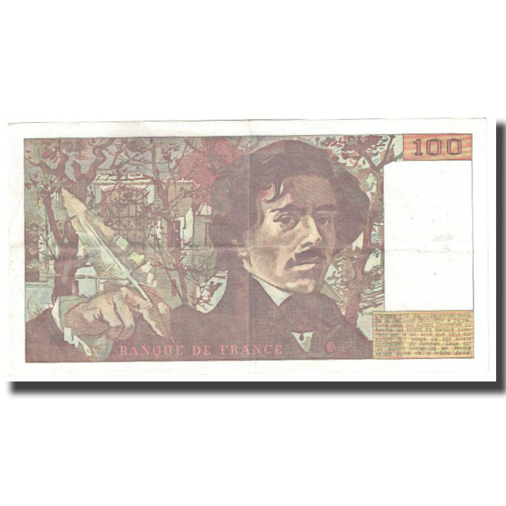 Francia, 100 Francs, Delacroix, 1979, BC, Fayette:69.02C, KM:154a