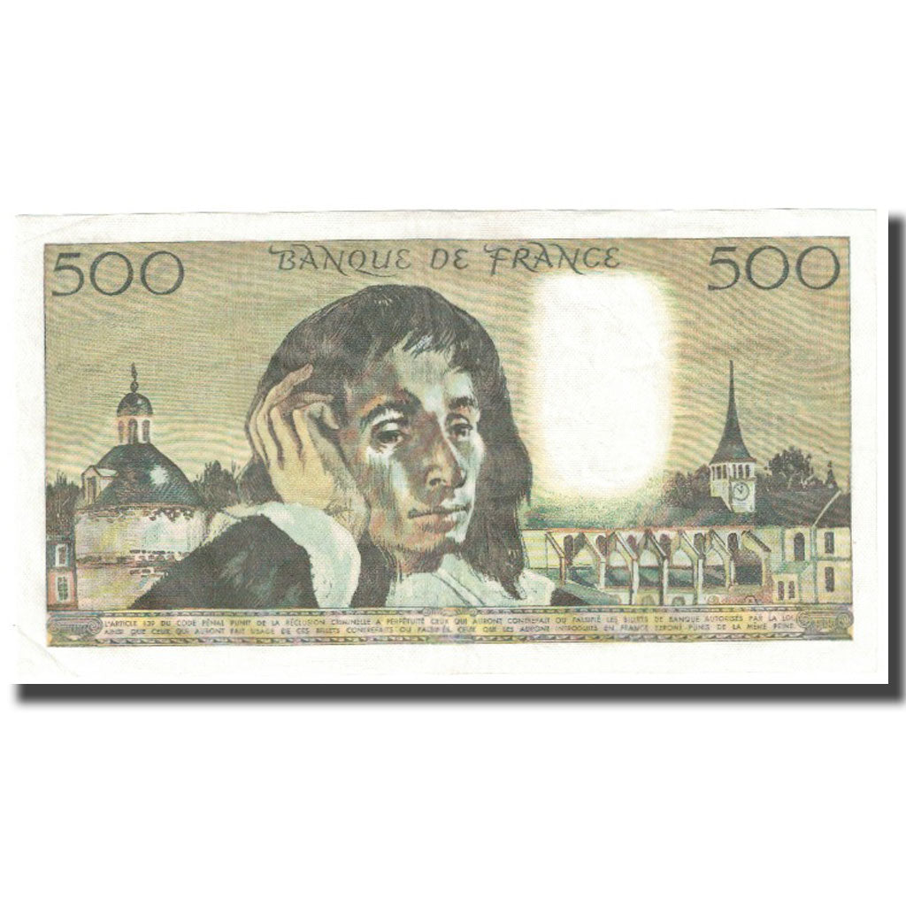 France, 500 Francs, Pascal, 1968, 1968-01-04, UNC(63), Fayette:71.2, KM:156a