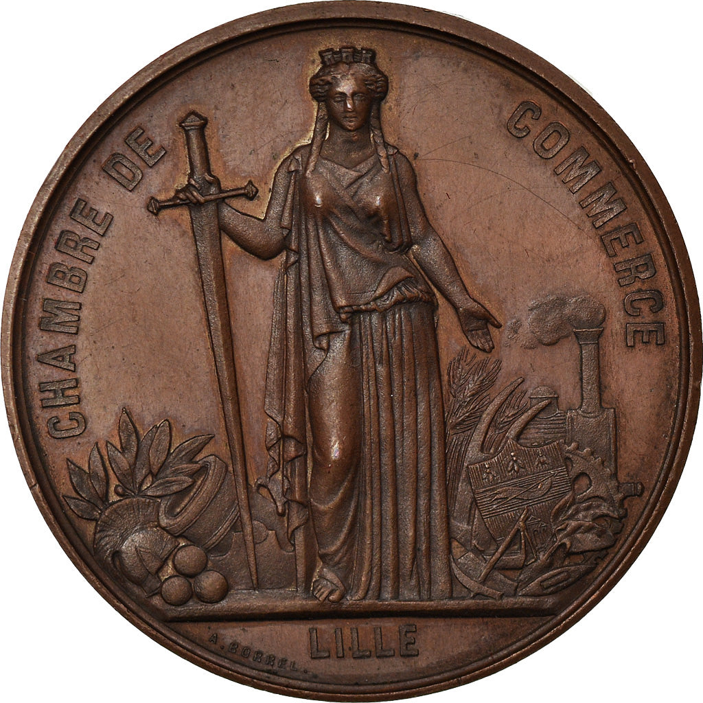 France, Medal, Second French Empire, 1867, Copper, Chaplain, MS(60-62)