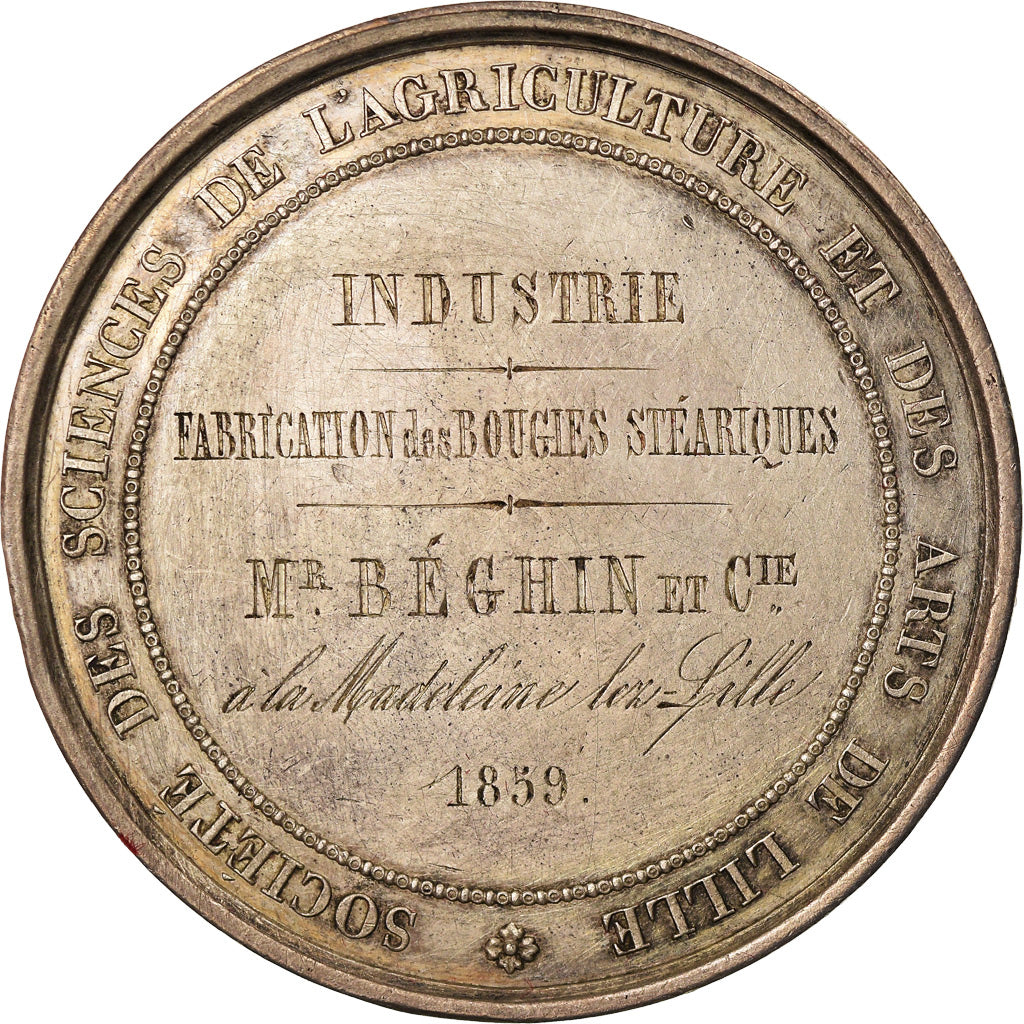 France, Medal, Second French Empire, 1859, Silver, Brenet, AU(50-53)