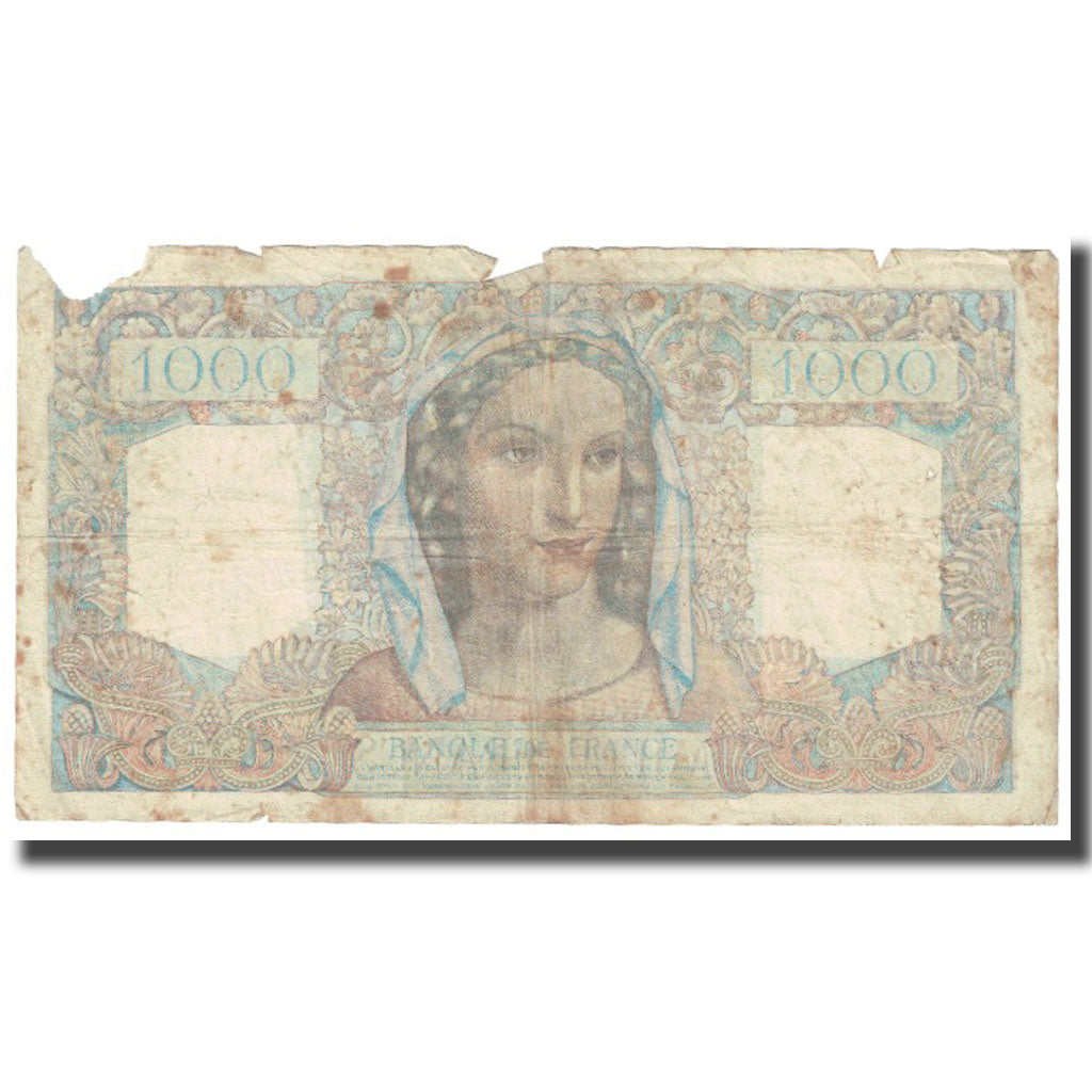 France, 1000 Francs, Cérès et Mercure, 1945, 1945-11-22, VF(20-25)