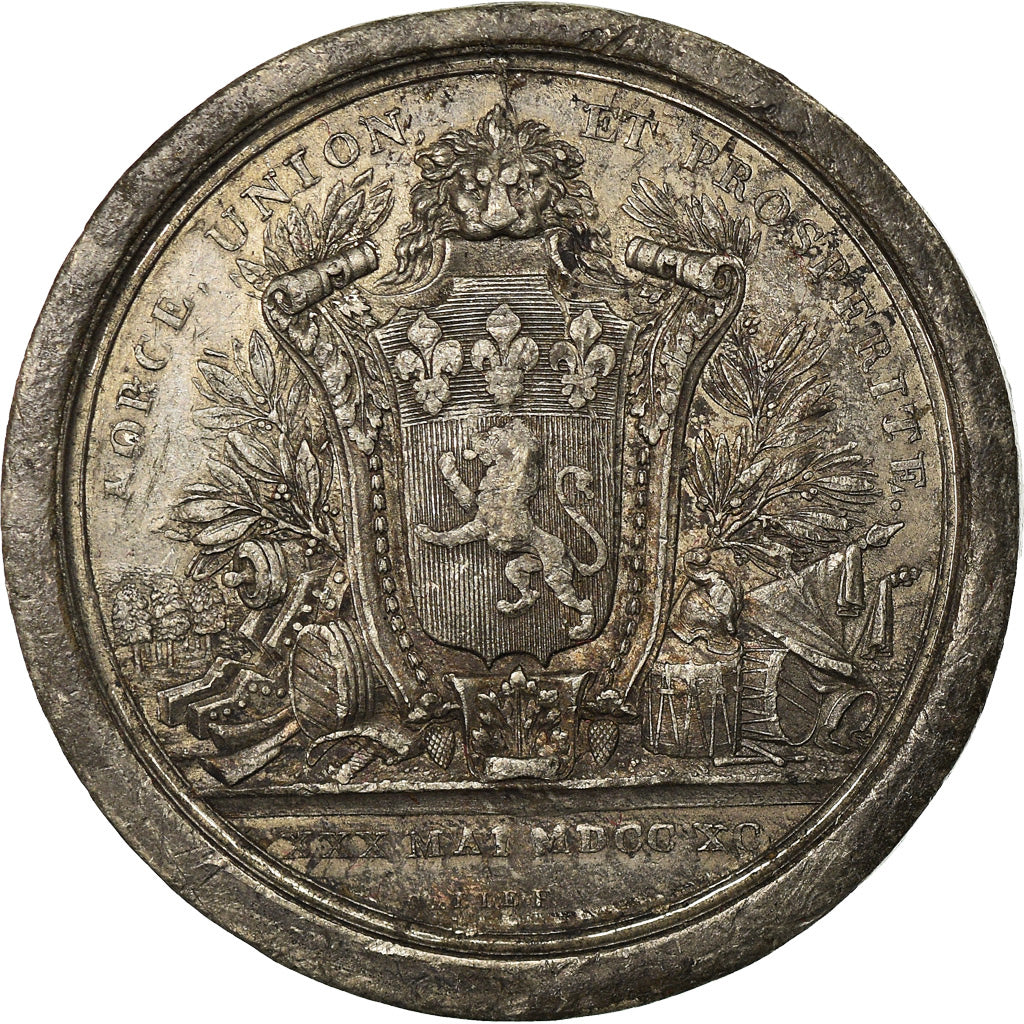 France, Medal, End of Monarchy, 1790, Tin, EF(40-45)