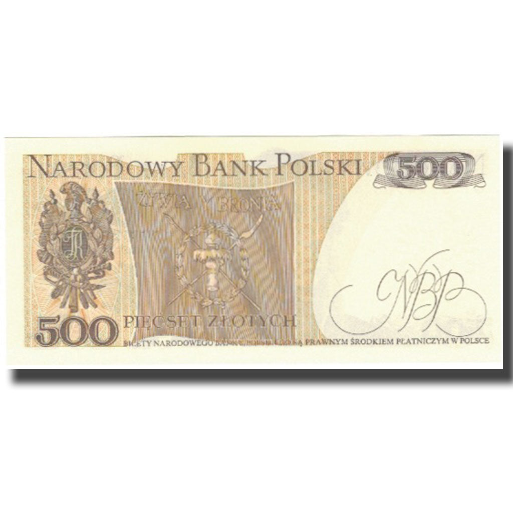 Billete, 500 Zlotych, 1982, Polonia, 1988-12-01, KM:145a, UNC
