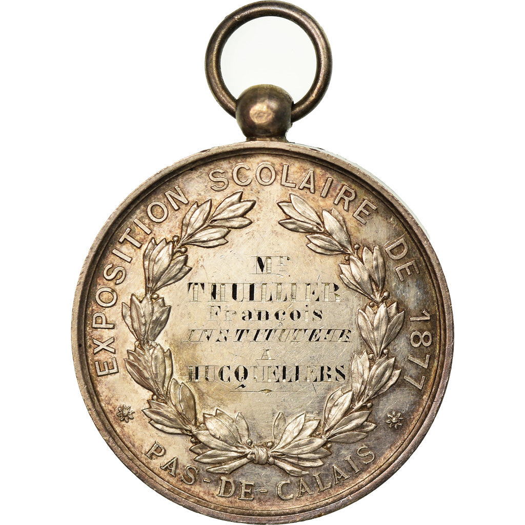 France, Medal, French Third Republic, 1877, Silver, AU(50-53)
