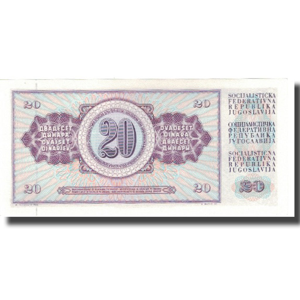 Billete, 20 Dinara, 1981, Yugoslavia, 1981-11-04, KM:88b, UNC