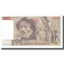 França, 100 Francs, Delacroix, 1994, 1994, VF(30-35), Fayette:69ter.1b, KM:154h