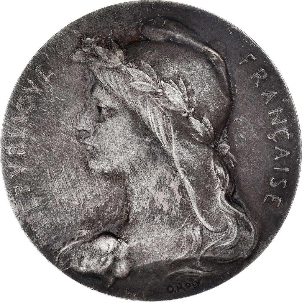 France, Medal, Marianne, République Française, Roty, MS(63), Silvered bronze