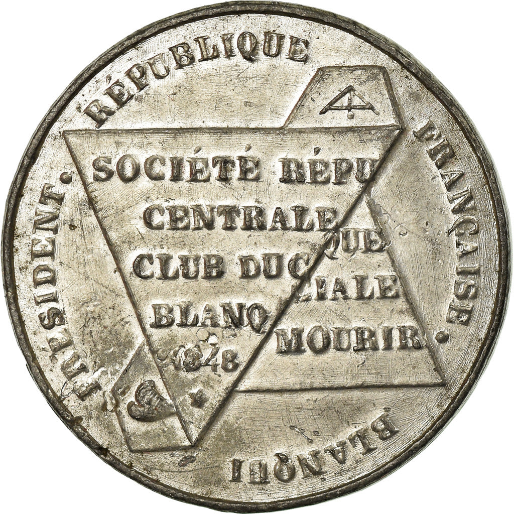 Francia, medaglia, French Second Republic, 1848, Stagno, BB+