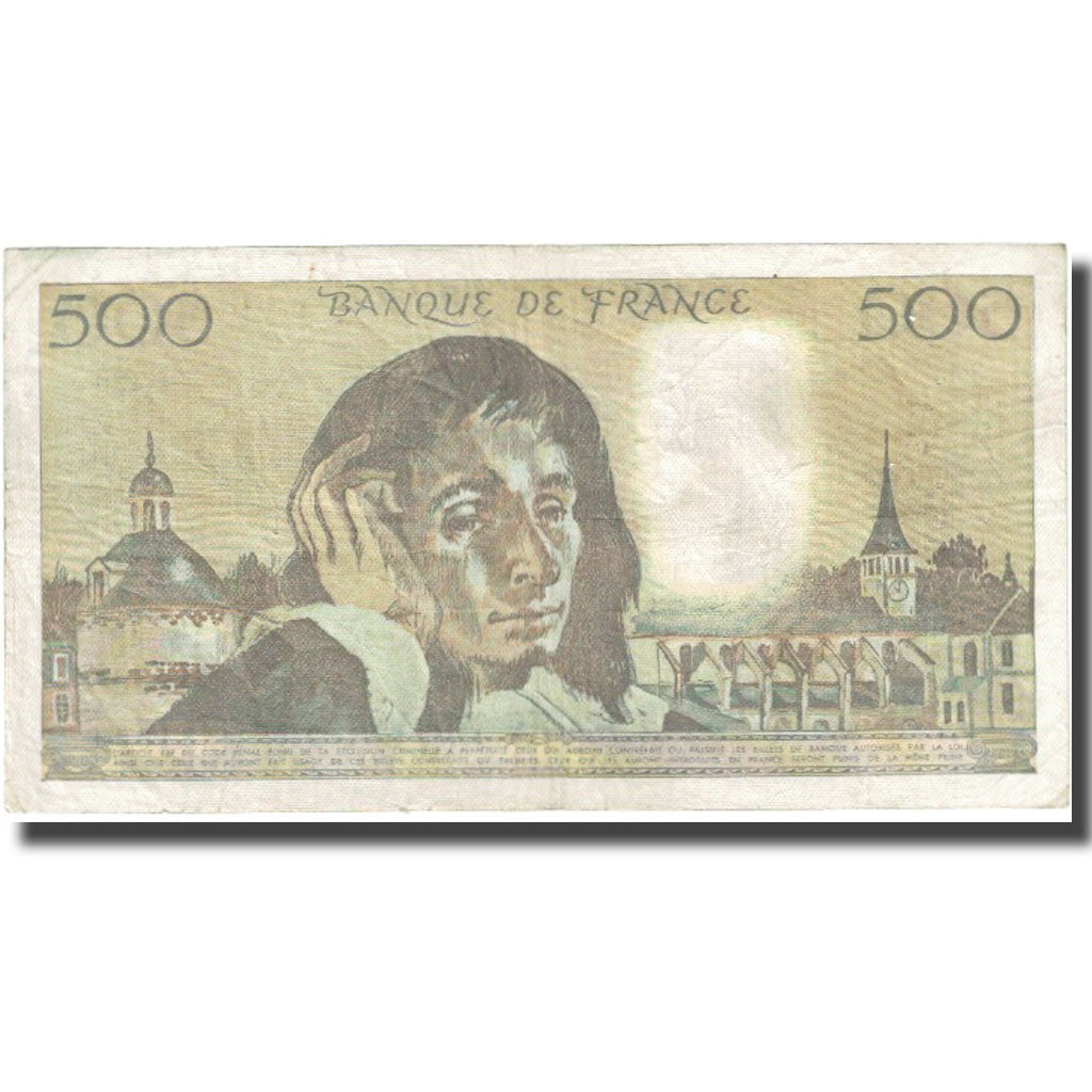 Francia, 500 Francs, Pascal, 1980, 1980-09-04, MB, Fayette:71.22, KM:156e