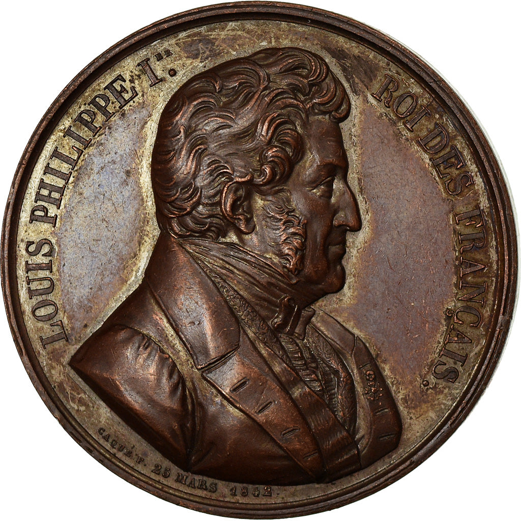 Francia, medaglia, Louis Philippe I, 1844, Rame, Caqué, SPL-