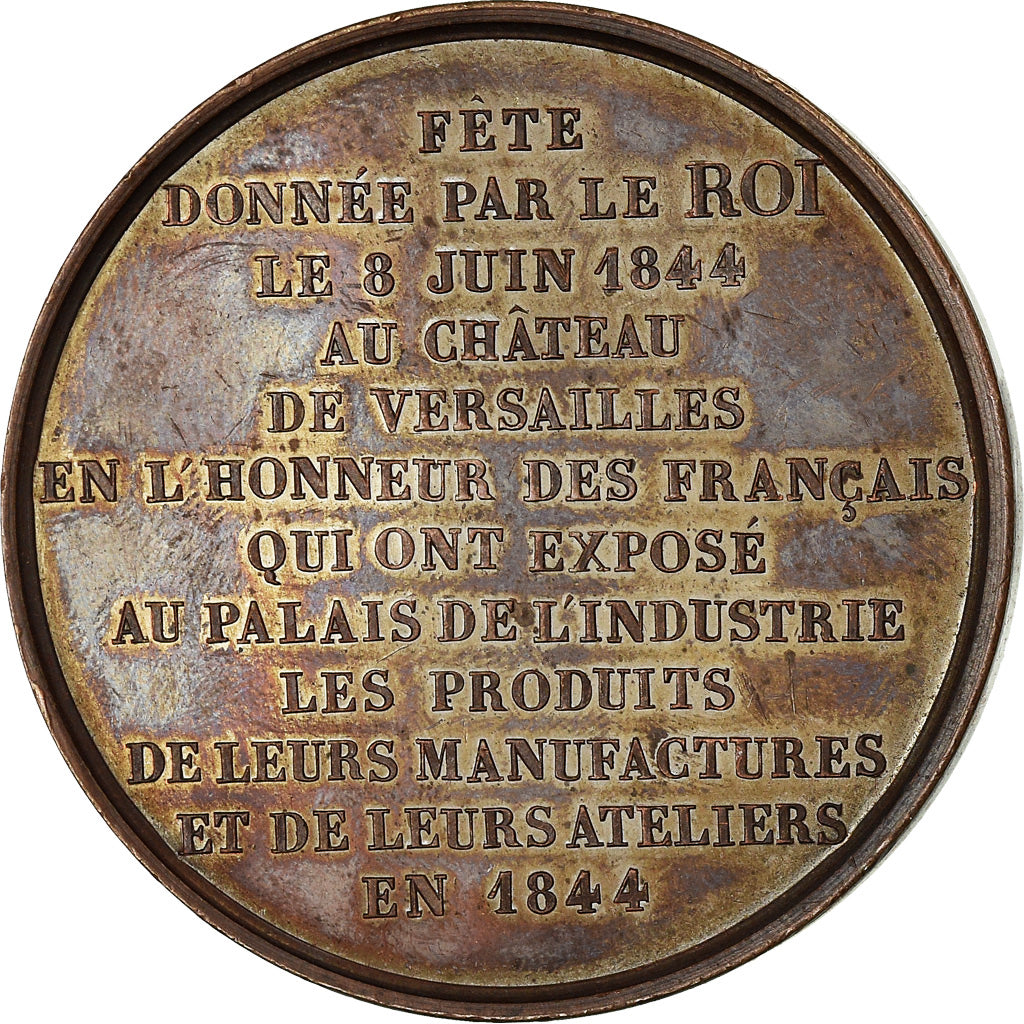 Francia, medaglia, Louis Philippe I, 1844, Rame, Caqué, SPL-