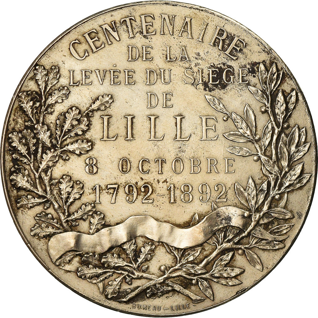 Francia, medaglia, French Third Republic, 1892, Alpacca, BB+