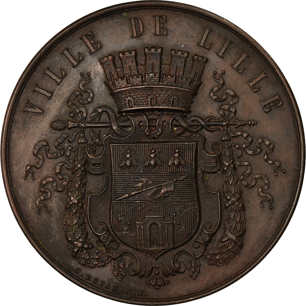 France, Medal, French Third Republic, 1874, Copper, EF(40-45)