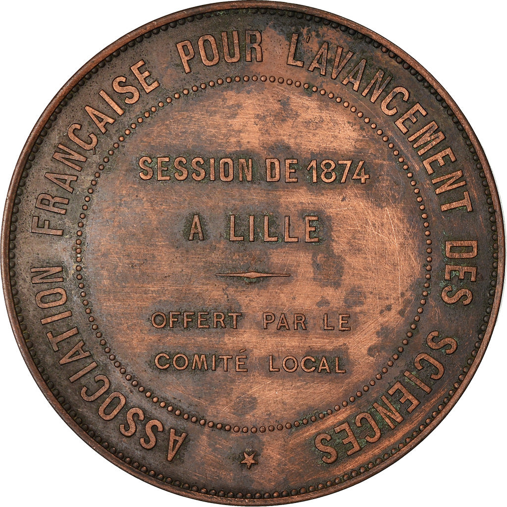 France, Medal, French Third Republic, 1874, Copper, EF(40-45)