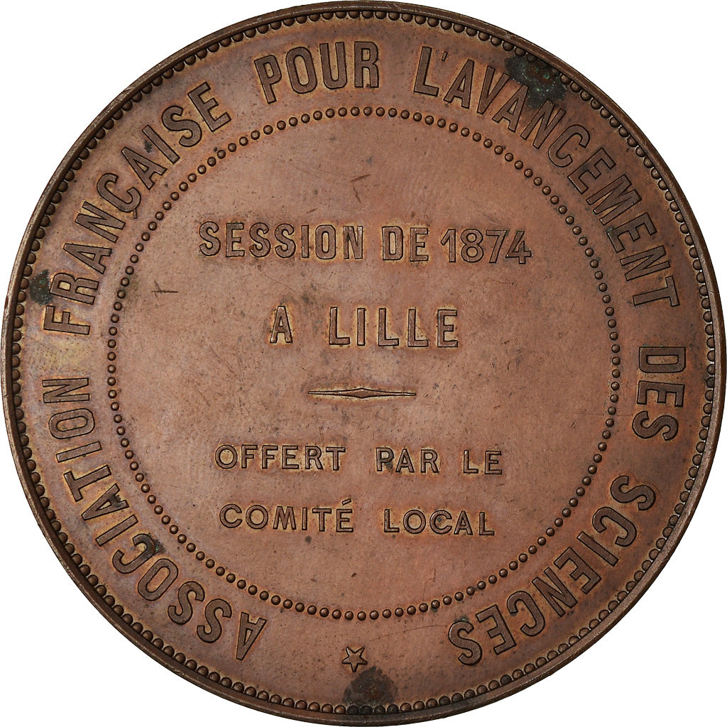 France, Medal, French Third Republic, 1874, Copper, AU(55-58)