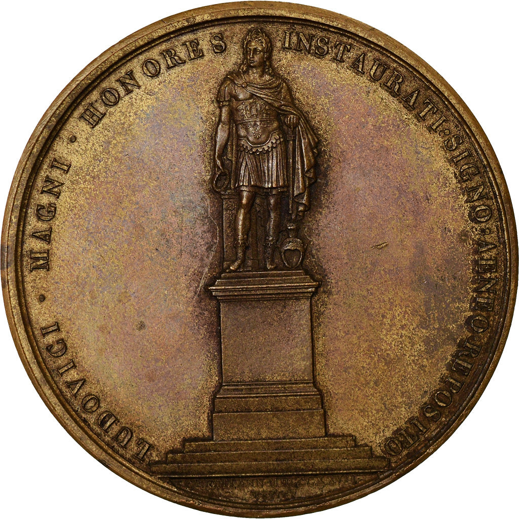 France, Médaille, Charles X, 1827, Cuivre, Petit, SUP