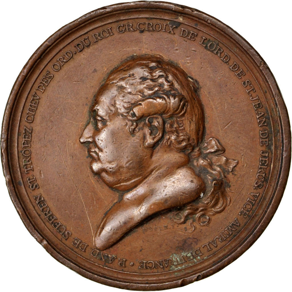 France, Médaille, Louis XVI, Victoire du Bailly de Suffren dans l'Océan